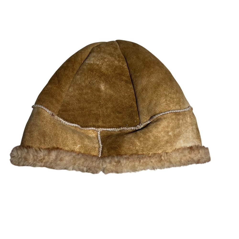 Brown Suede shearling  Winter Hat Cossack‎ vintage - Picture 3 of 6